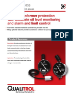 Better Transformer Protection With Accurate Oil Level Monitoring and Alarm and Limit Control