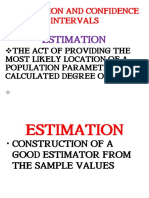 Estimation and Confidence Intervals