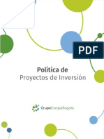 Política de Proyectos de Inversión