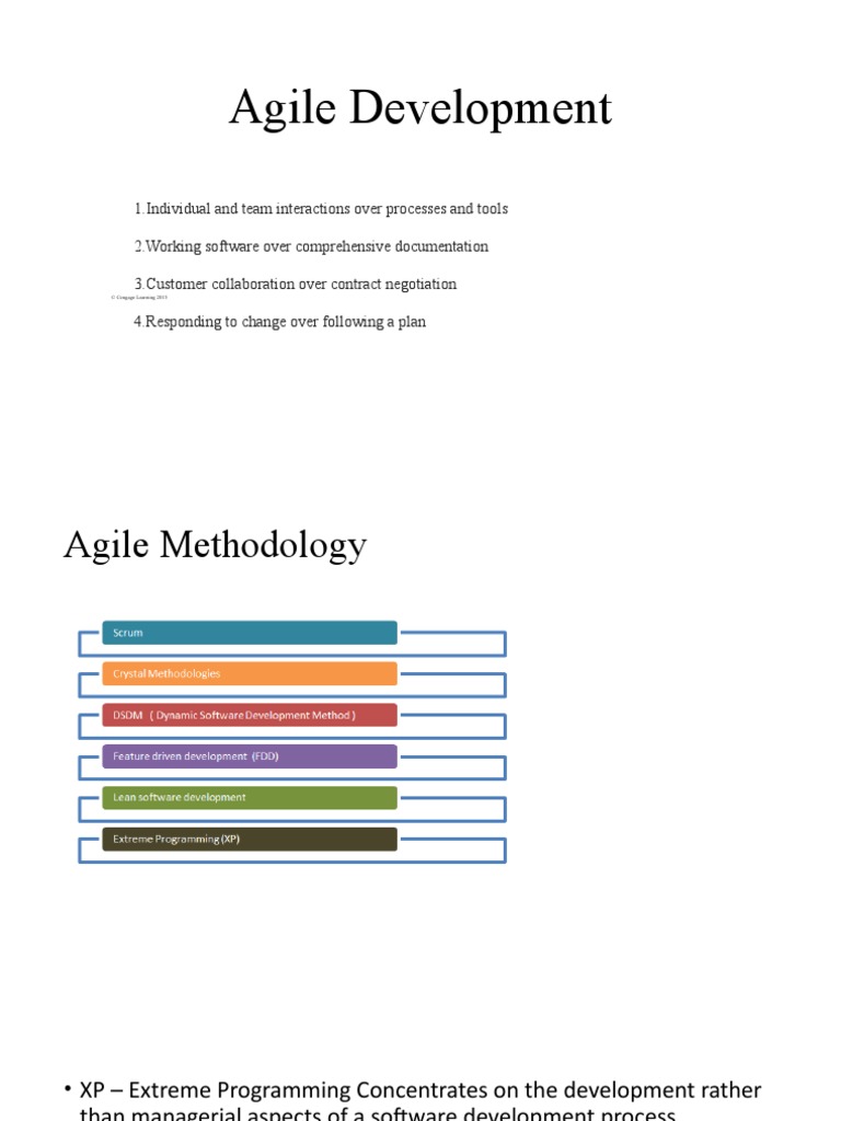 Agile Development: © Cengage Learning 2015 | PDF | Scrum (Software ...
