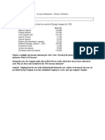 Income Statement Practice Problems