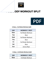 Full Body Workout Split Guide for 3-4 Days