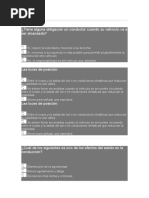 Examen Teórico de Conducir 2024 INTRANT | PDF | Peatonal | Semáforo