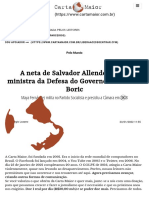 A neta de Salvador Allende é nova ministra da Defesa do Governo de Gabriel Boric - Carta Maior