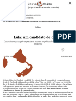 Lula: um candidato de centro com leve inclinação à esquerda