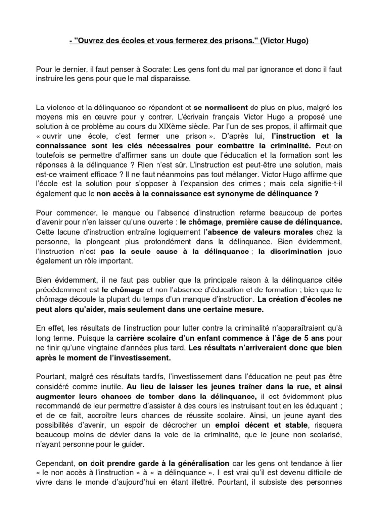 Dissertation sujet + corrigé picture