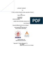 A Study On Market Potential of Indian Agriculture Products - PDF FV