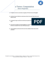 Computation Worksheet - Direct Proportion