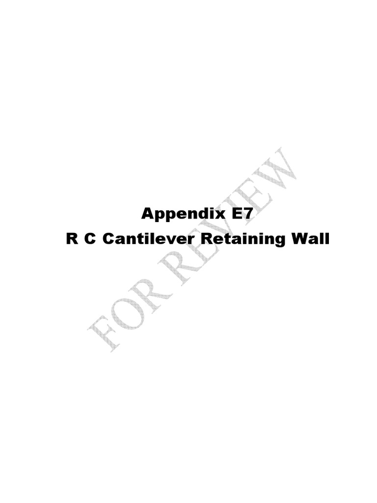 RC Cantilever Retaining Wall Design Guide | PDF | Bending | Mechanics