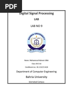 Digital Signal Processing: Labno9