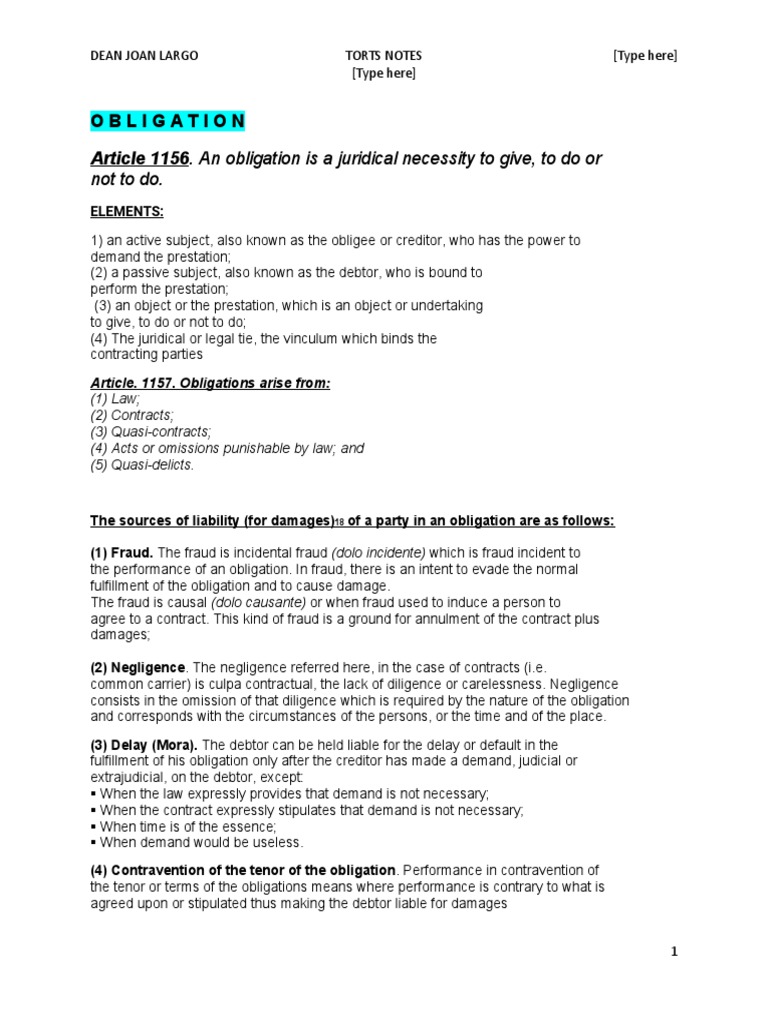 Torts and Damages Overview | PDF | Tort | Negligence