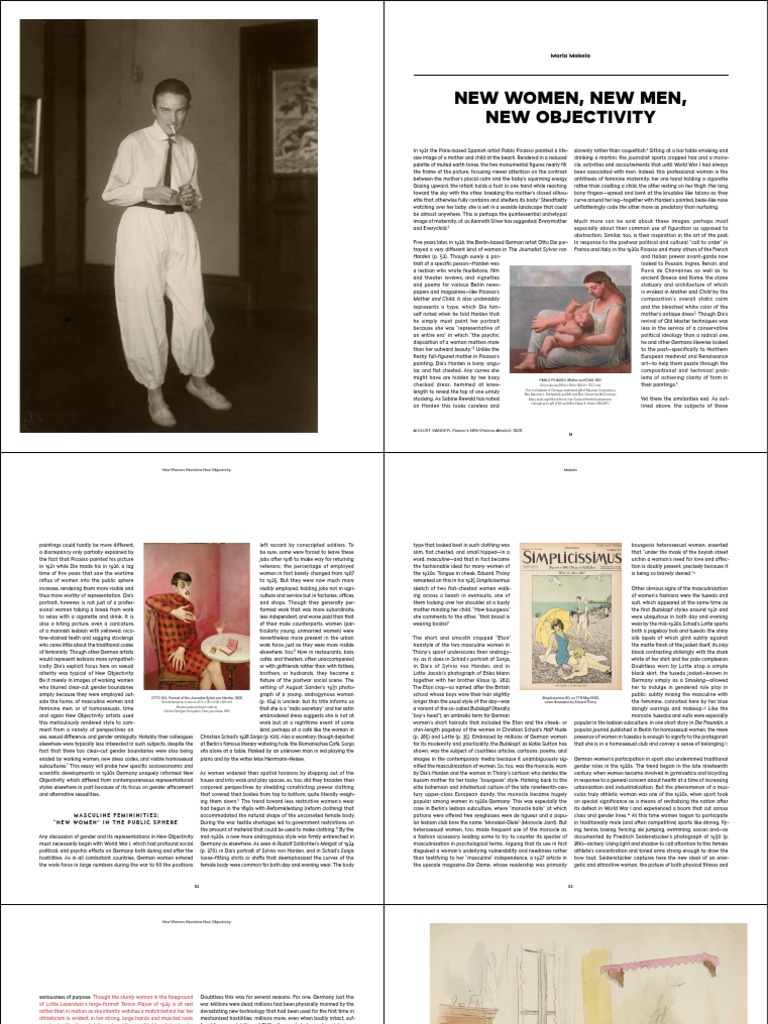 New Women New Men New Objectivity | PDF | Gender | Gender Studies