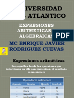 2.- Expresiones Aritmeticas y Algebraicas
