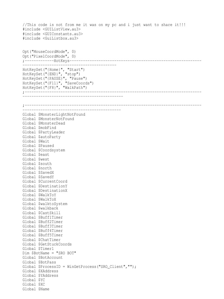 Silkroad Bot Source | PDF | Computer Networking | Computing