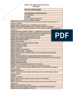 Codigos de Procedimientos Odontológicos