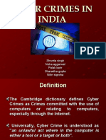 Cyber Crimes in India Presentation