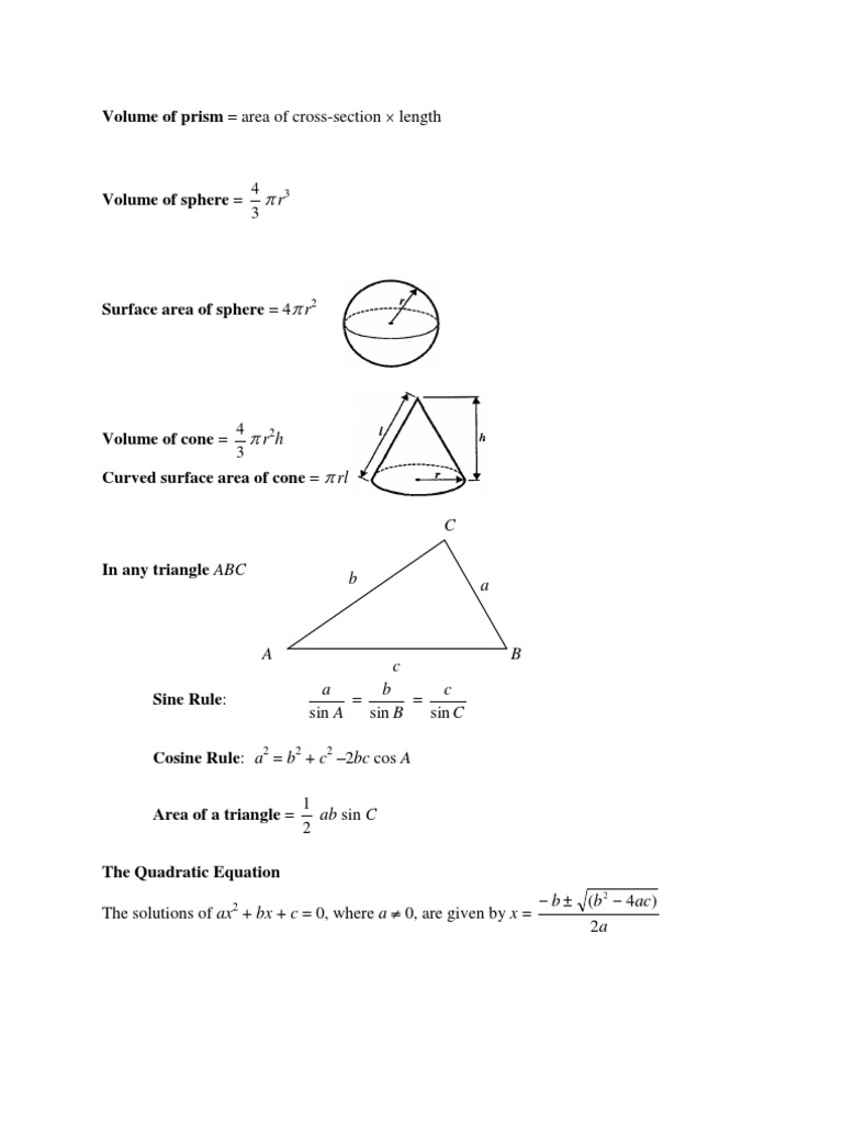Geometry Formulas and Theorems Guide | PDF