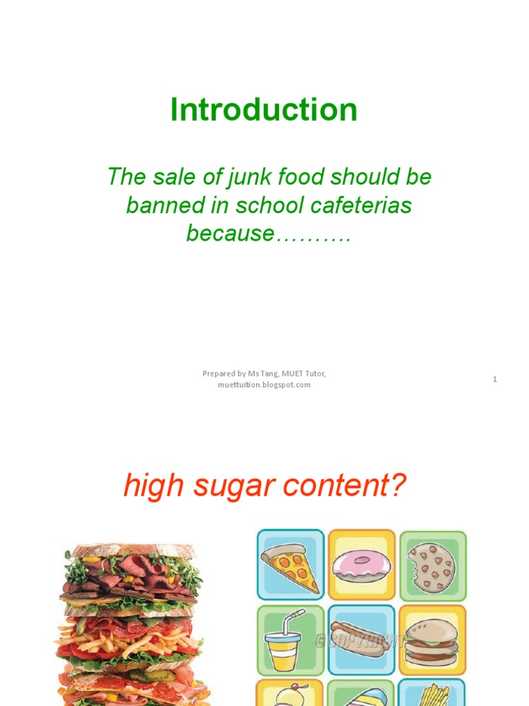 junk food should be banned in schools persuasive essay