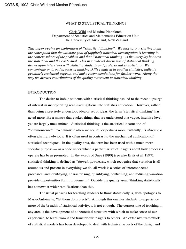 G | PDF | Thought | Statistics
