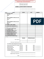 Joiner / Leaver Assets Checklist: Initial / Sign by