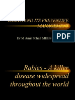 Rabies and Its Preventive Management: DR M Amir Sohail MBBS DCH