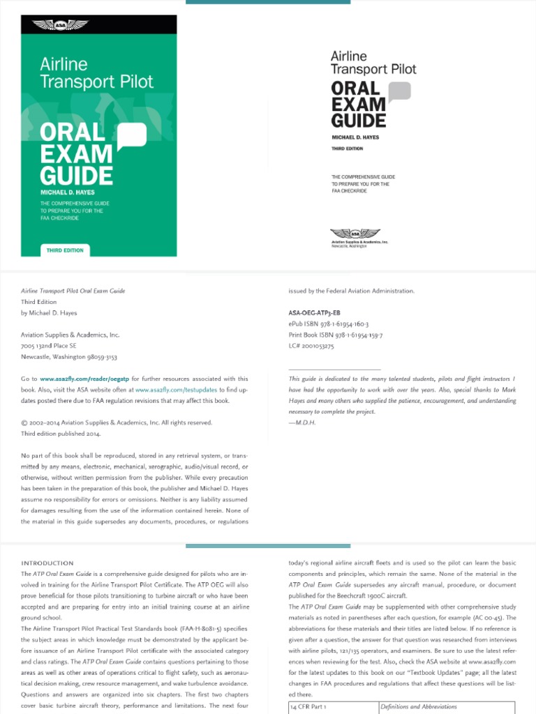 Airline Transport Pilot Oral Exam Guide PDF