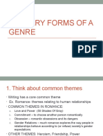 Literary Forms of A Genre