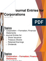 Basic Journal Entries For Corporations: Lord Gen A. Rilloraza, CPA, MBA