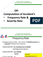 Workshop: Computation of Accident's: - Frequency Rate & - Severity Rate