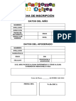 Ficha de Inscripción