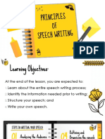 Lesson 14. Principles of Speech Writing
