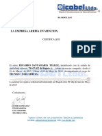 Carta Certificacion  dicobel Eduardo