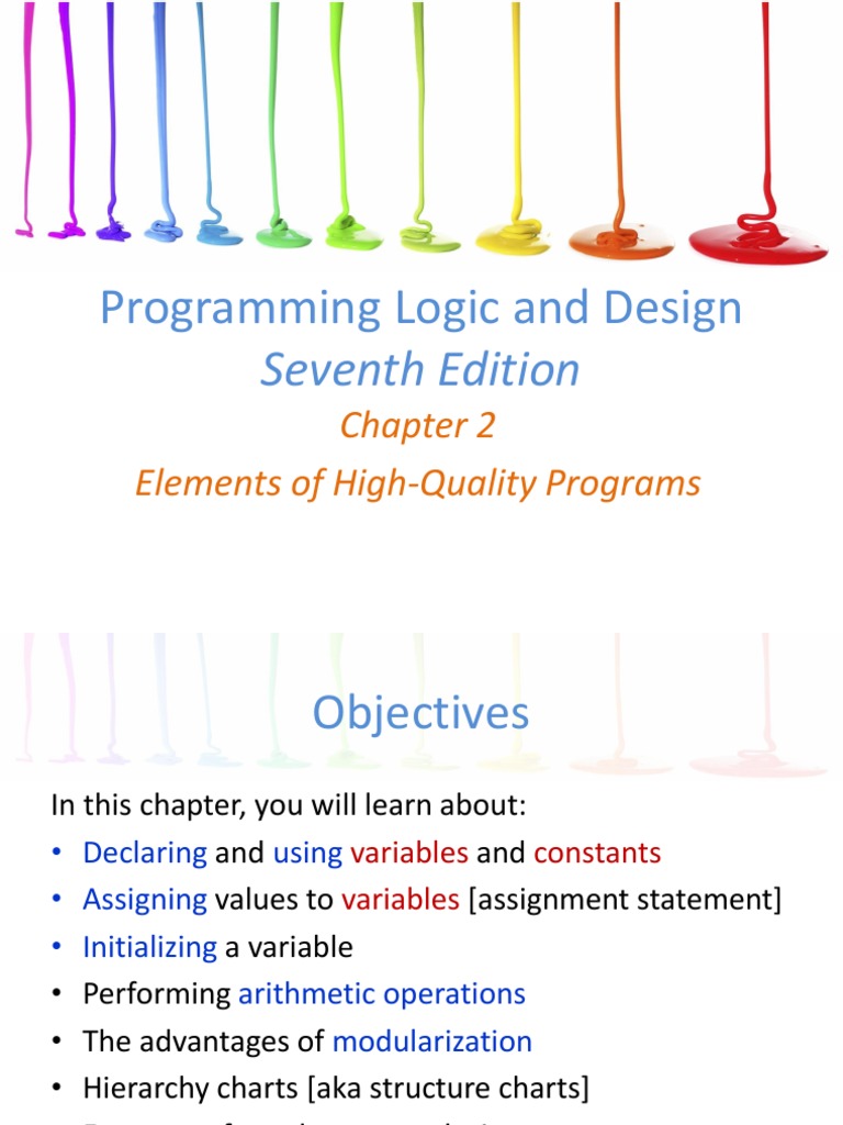 Programming Logic and Design: Seventh Edition | PDF | Variable ...