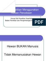 Materi (6) Etika Penelitian Menggunakan Hewan Percobaan