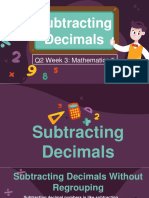 Topic 2.3 Subtracting Decimals 5