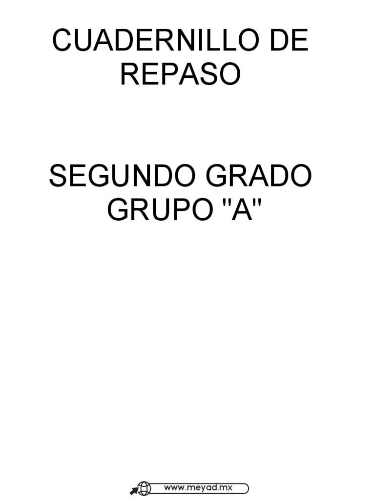 Cuadernillo de Repaso 2° Grado | PDF