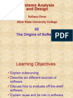 Systems Analysis and Design: 02 The Origins of Software