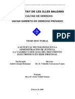 Las Nuevas Tecnologias en La Administracion de Justicia - La Validez y Eficiencia Del Documento Electronico en Sede Procesal