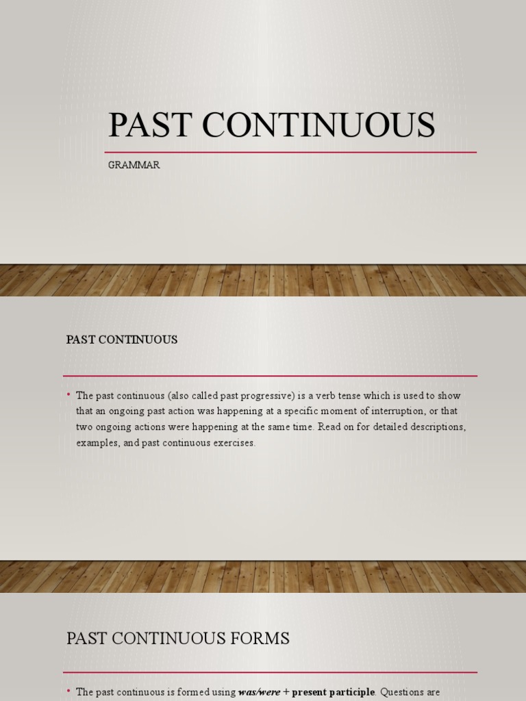 Understanding Past Continuous Tense | PDF | Language Arts & Discipline ...