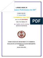 Project Finance Performance of SBI