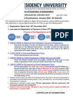 Circular Make Up Exams Jan 2022 N