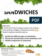 Tle 9 Lesson 3 Sandwiches