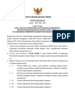 Pengumuman Hasil SKD PPPK Guru Kab. SBT 2021