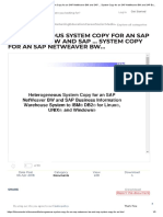 Heterogeneous System Copy For An Sap Netweaver BW and Sap ... System Copy For An Sap Netweaver Bw..