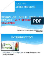 Value Added Program: Design of Multi Story RC Framed Using