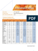 Company Background:: West Coast Paper Mills Ltd. Buy