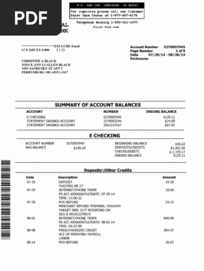 494062258 First Federal BANK Statement