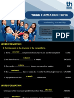 SLIDE - Word Formation - Lớp 9 Chuyên - 19.7 - Tiến Làm