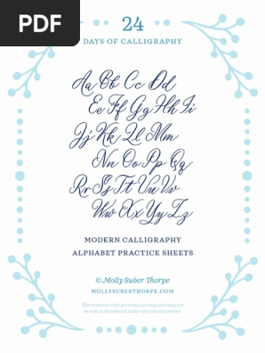 Modern Calligraphy Alphabet