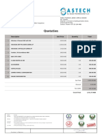 Quotation: Description Unit Price Quantity Total